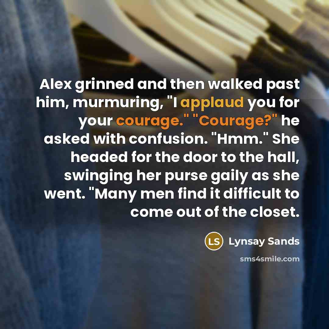 “Alex grinned and then walked past him, murmuring, "I applaud…” quote by Lynsay Sands