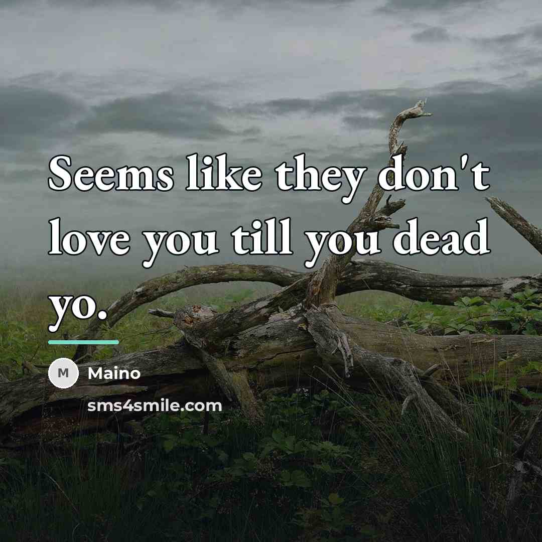 “Seems like they don't love you till you dead yo.…” quote by Maino