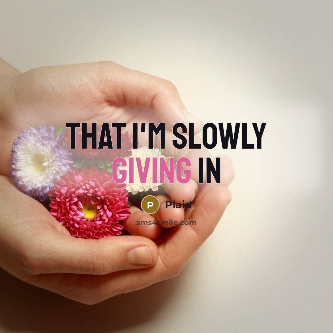 “That I'm slowly giving in…” quote by Plaid