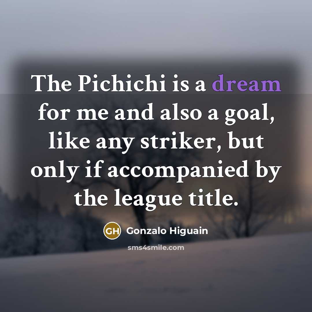 “The Pichichi is a dream for me and also a…” quote by Gonzalo Higuain