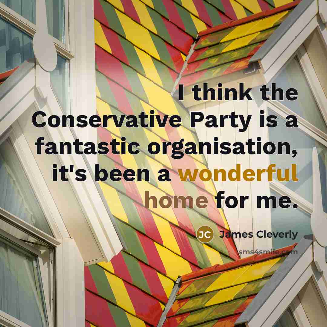 “I think the Conservative Party is a fantastic organisation, it's…” quote by James Cleverly
