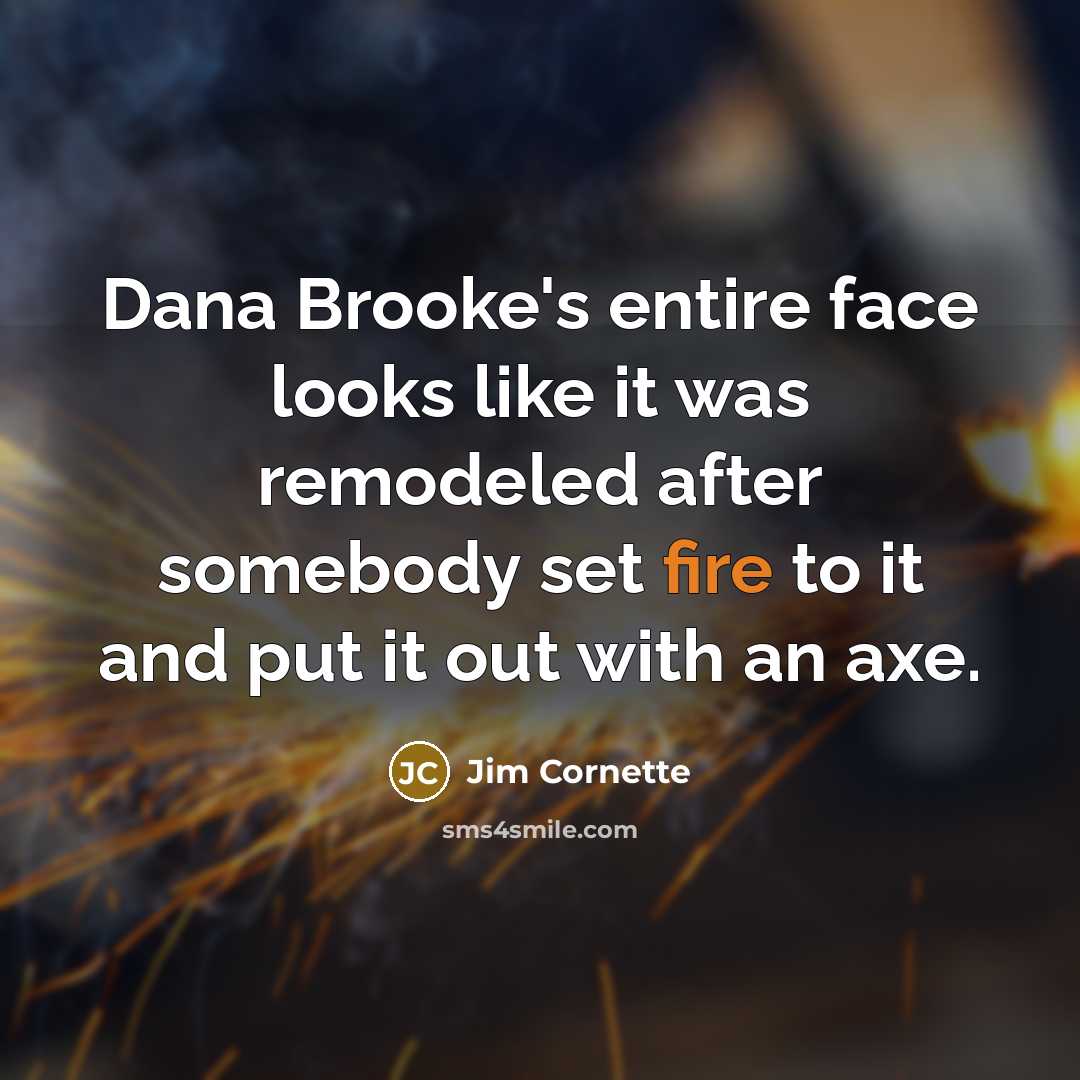 “Dana Brooke's entire face looks like it was remodeled after…” quote by Jim Cornette