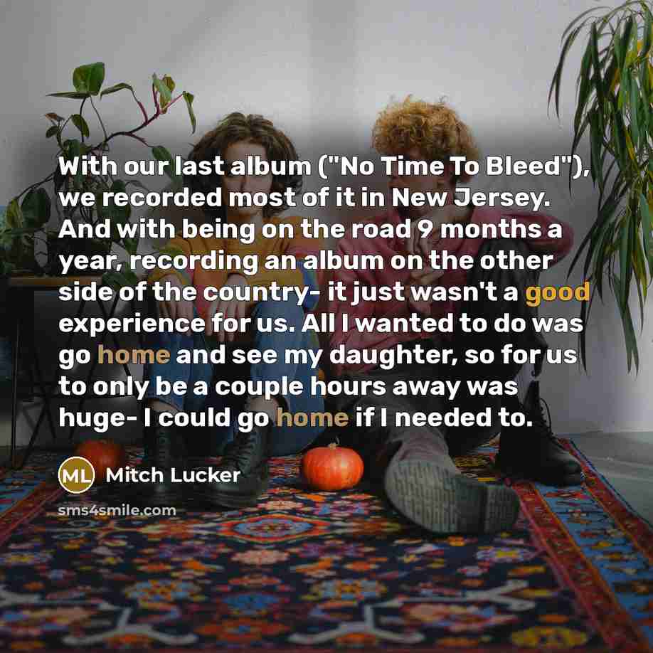“With our last album ("No Time To Bleed"), we recorded…” quote by Mitch Lucker