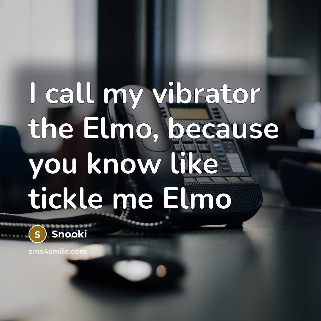 “I call my vibrator the Elmo, because you know like…” quote by Snooki