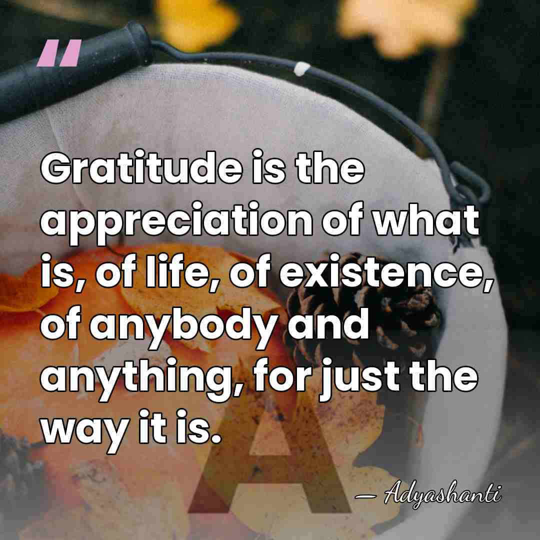 Gratitude is the appreciation of what is, of life, of existence, of&hellip; - Adyashanti