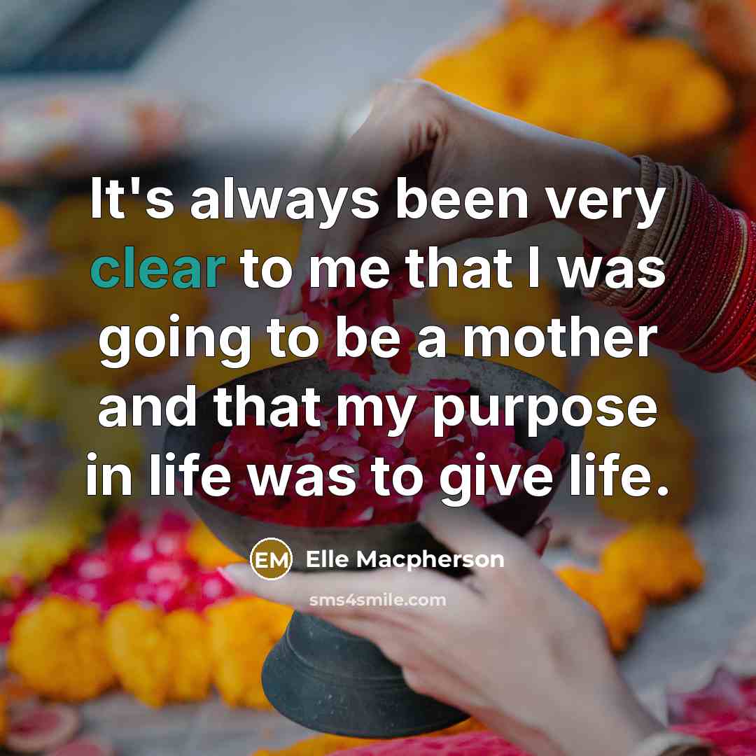 “It's always been very clear to me that I was…” quote by Elle Macpherson