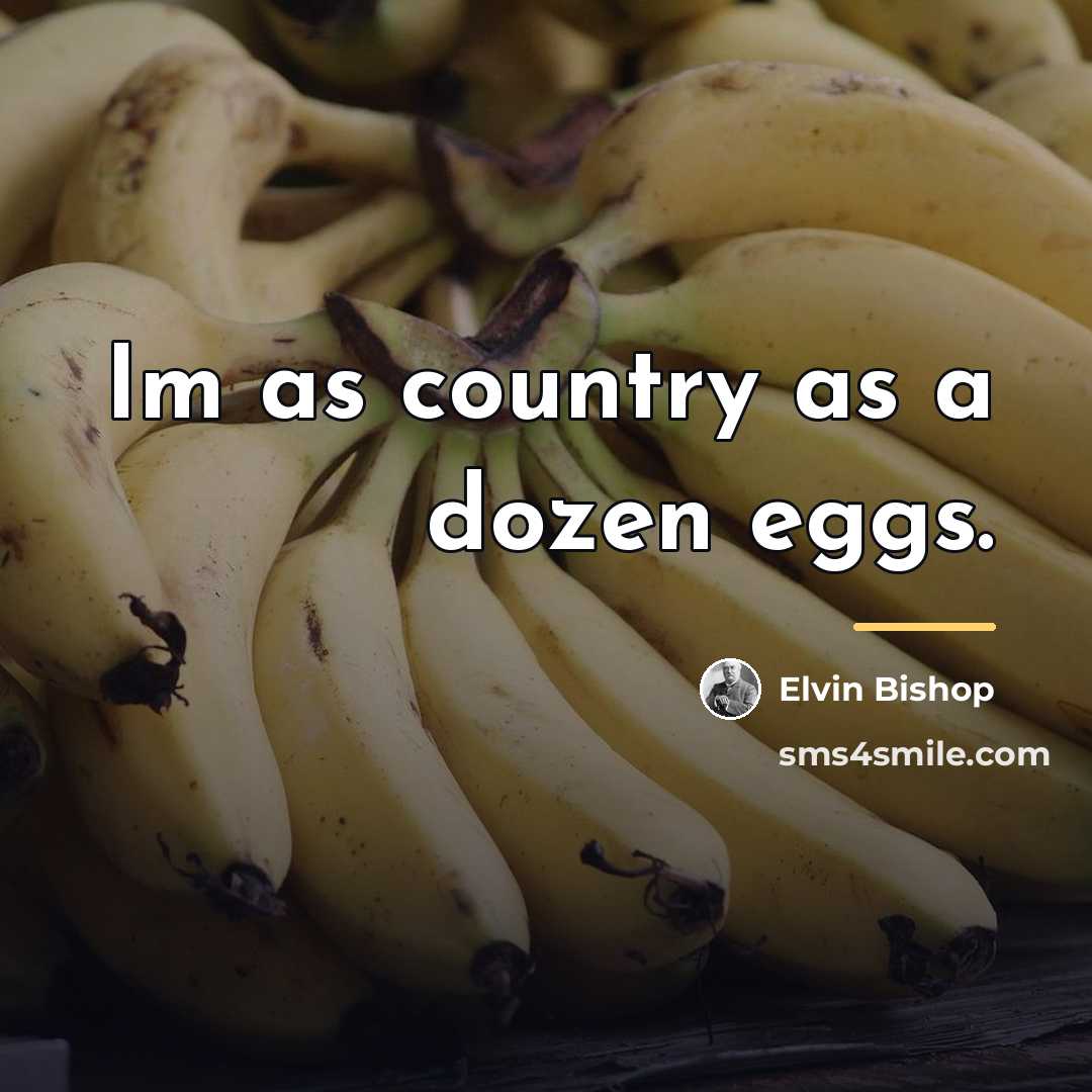 “Im as country as a dozen eggs.…” quote by Elvin Bishop