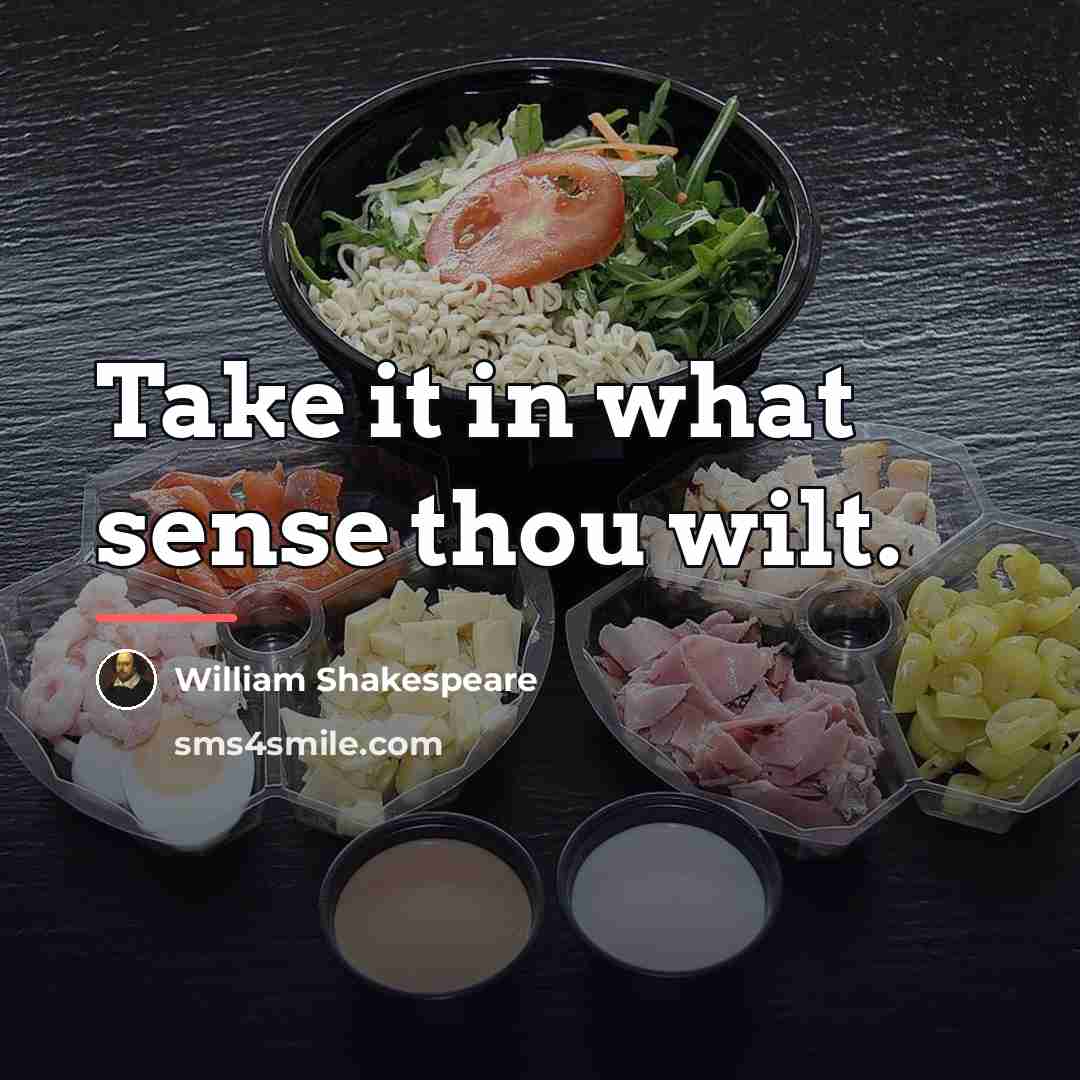 “Take it in what sense thou wilt.…” quote by William Shakespeare