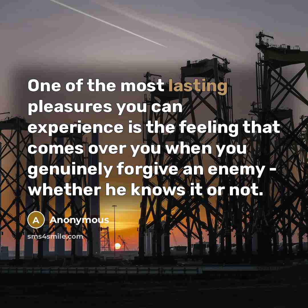 “One of the most lasting pleasures you can experience is…” quote by Anonymous