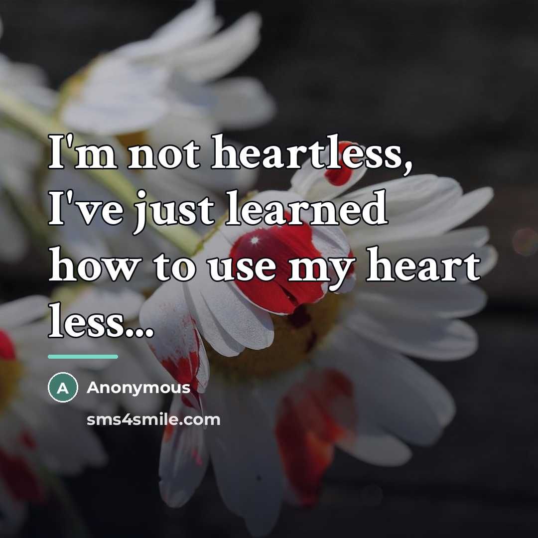 “I'm not heartless, I've just learned how to use my…” quote by Anonymous