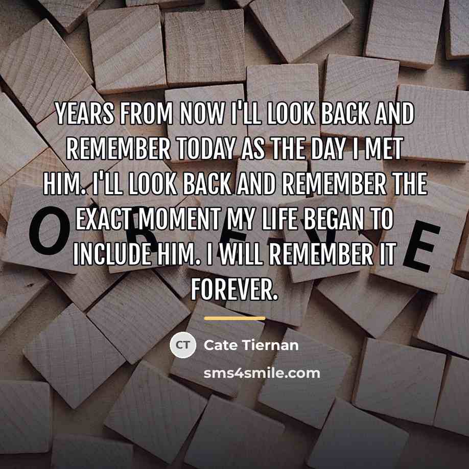 “Years from now I'll look back and remember today as…” quote by Cate Tiernan