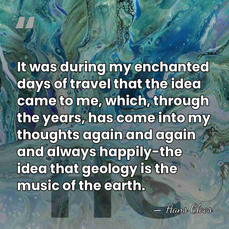 It was during my enchanted days of travel that the idea came&hellip; - Hans Cloos