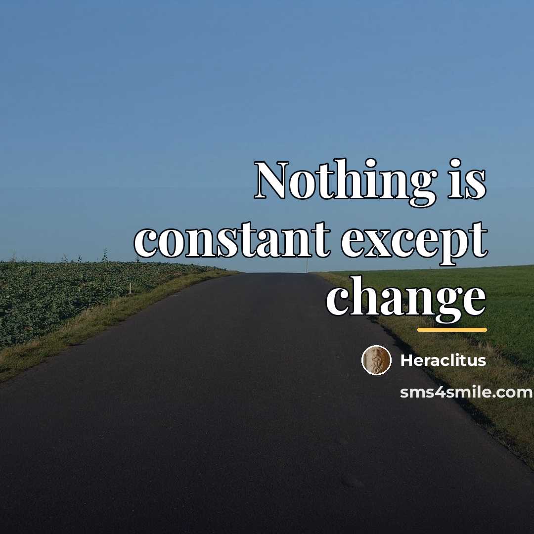 “Nothing is constant except change…” quote by Heraclitus