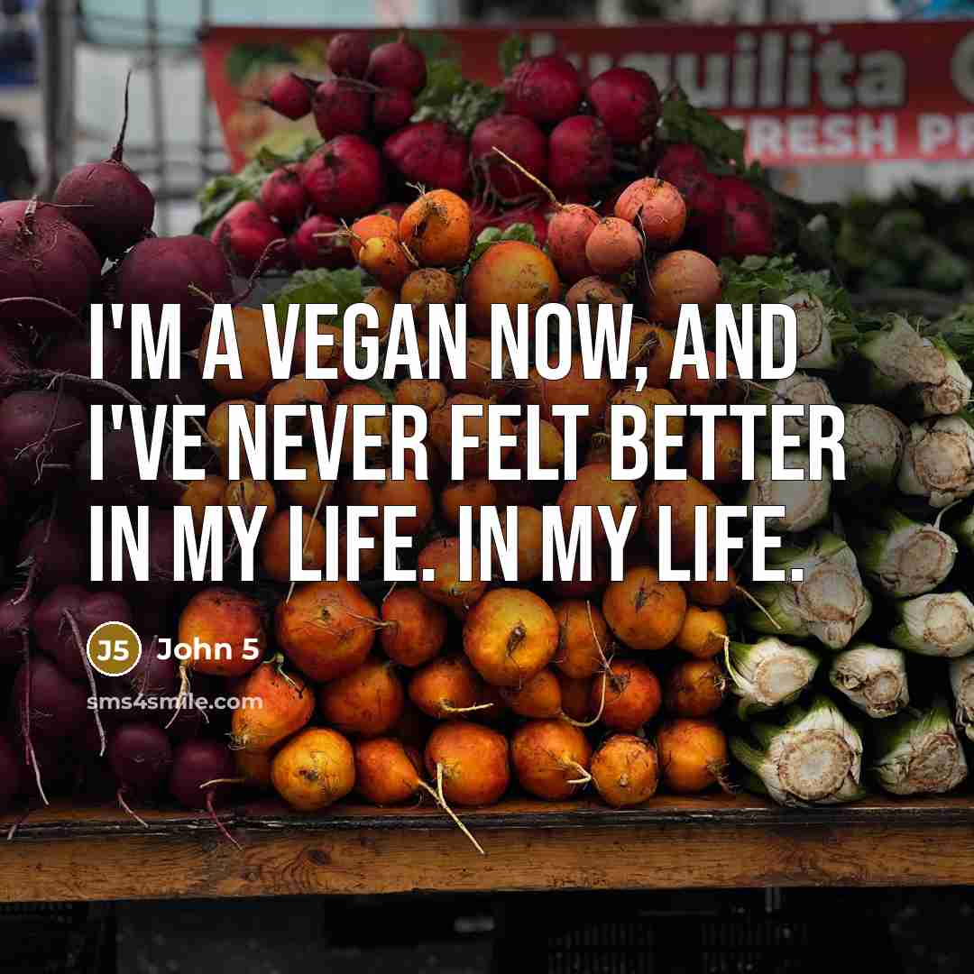 “I'm a vegan now, and I've never felt better in…” quote by John 5