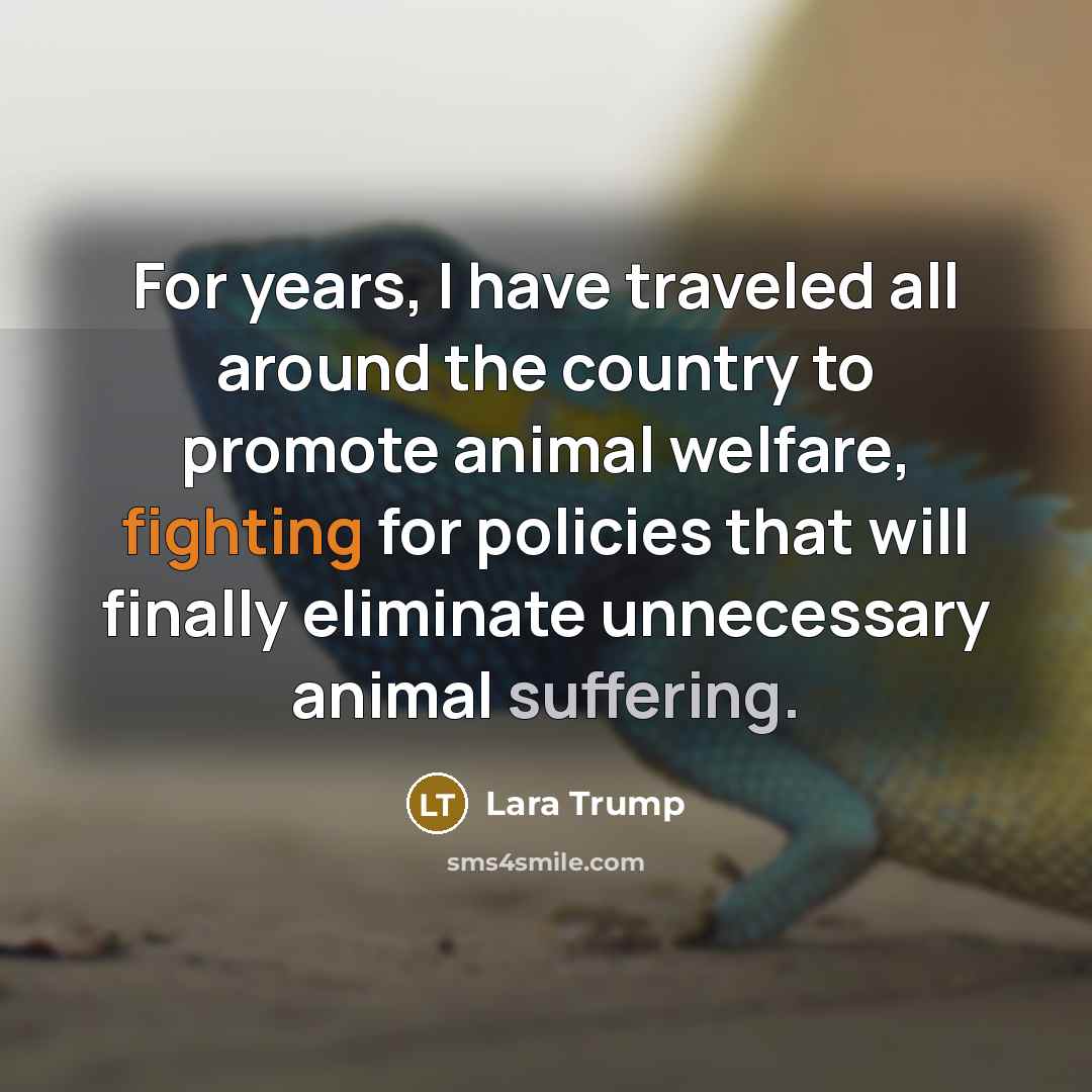 “For years, I have traveled all around the country to…” quote by Lara Trump