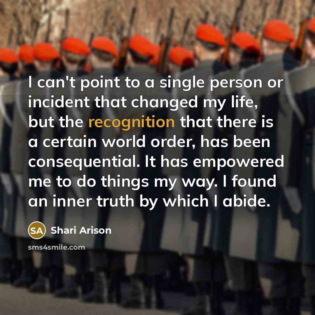 “I can't point to a single person or incident that…” quote by Shari Arison