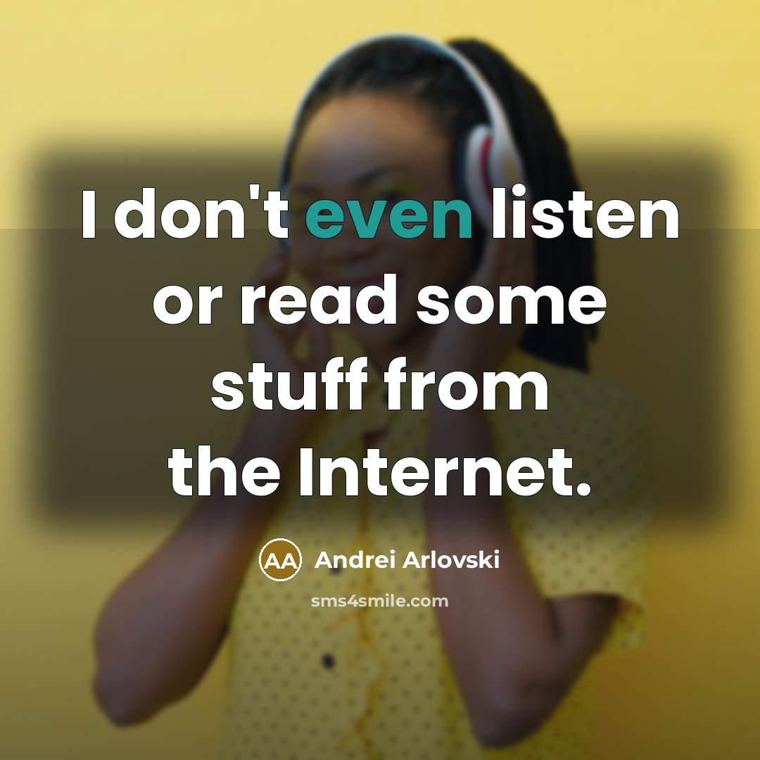 “I don't even listen or read some stuff from the…” quote by Andrei Arlovski