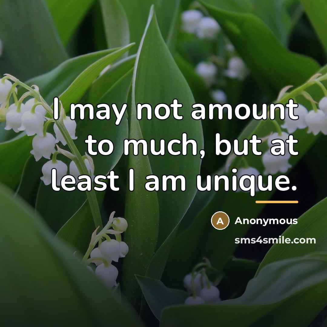 “I may not amount to much, but at least I…” quote by Anonymous