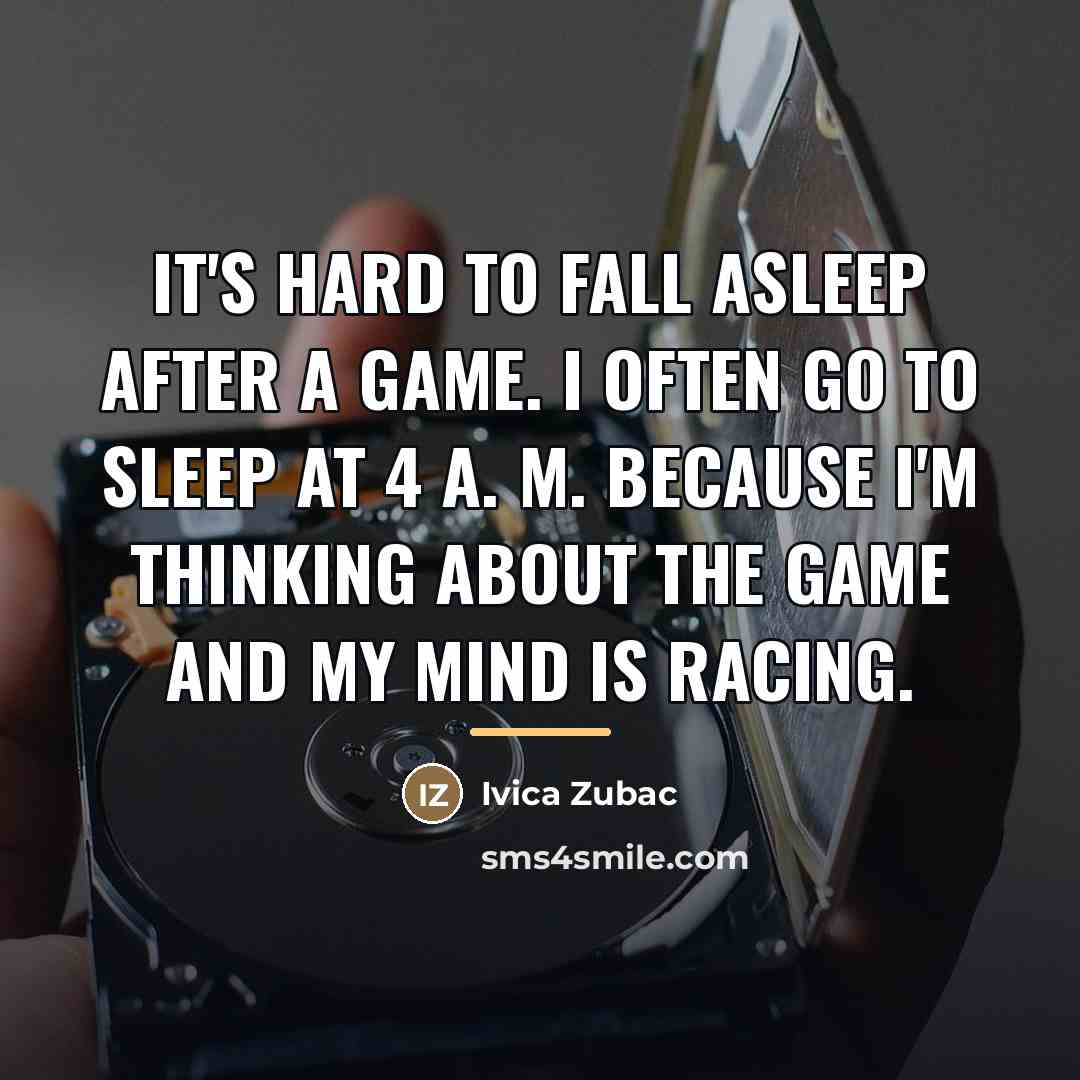 “It's hard to fall asleep after a game. I often…” quote by Ivica Zubac