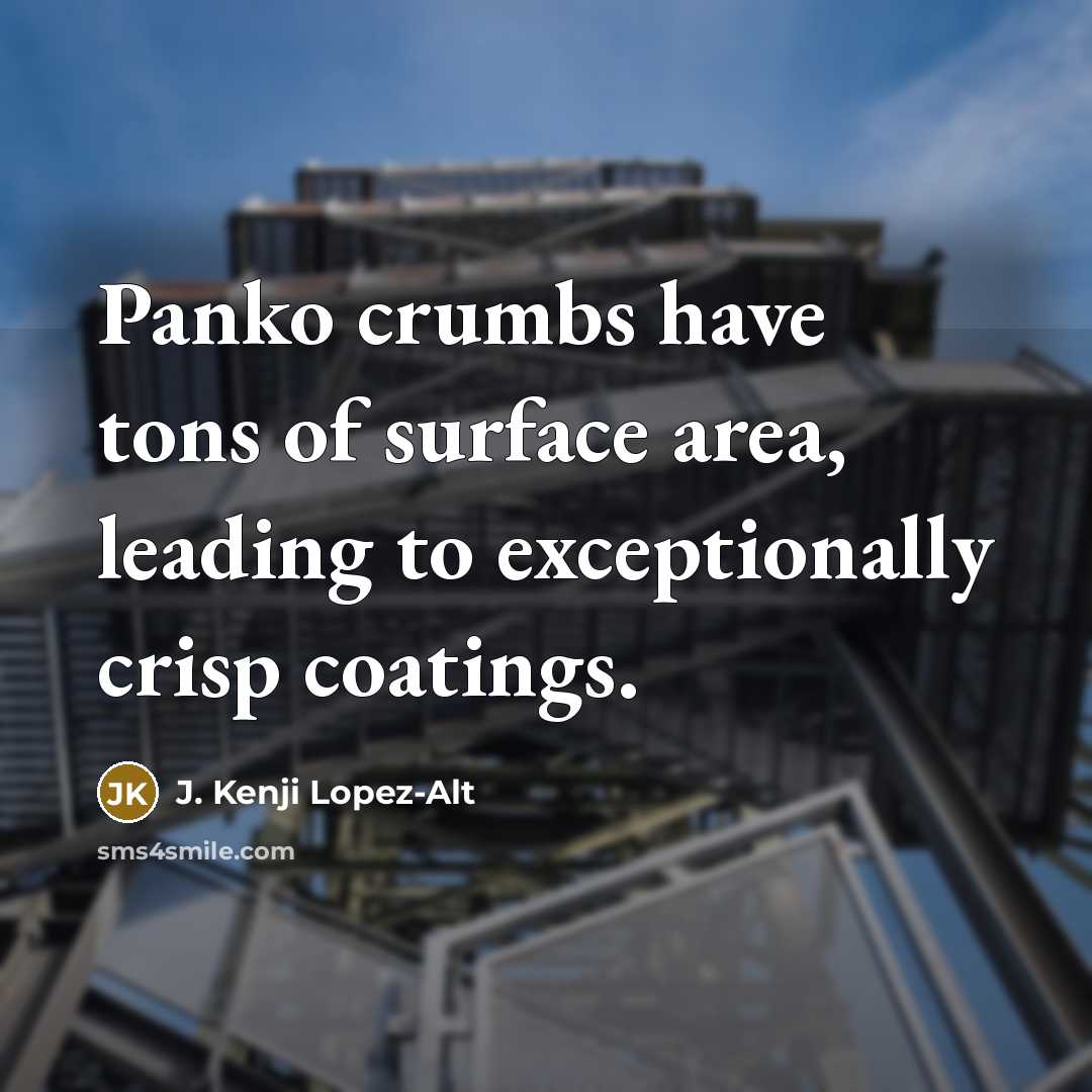 “Panko crumbs have tons of surface area, leading to exceptionally…” quote by J. Kenji Lopez-Alt