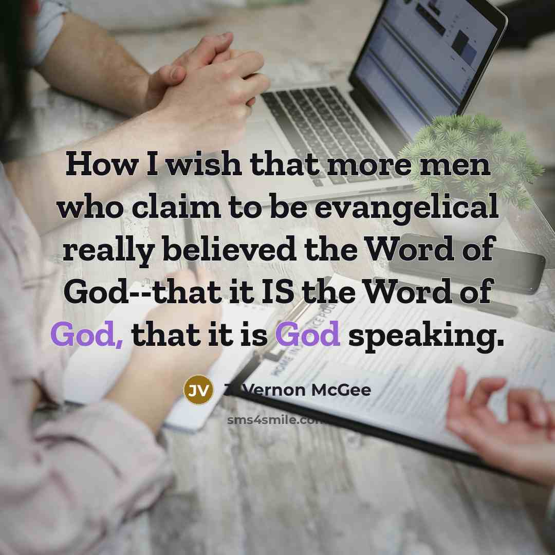 “How I wish that more men who claim to be…” quote by J. Vernon McGee