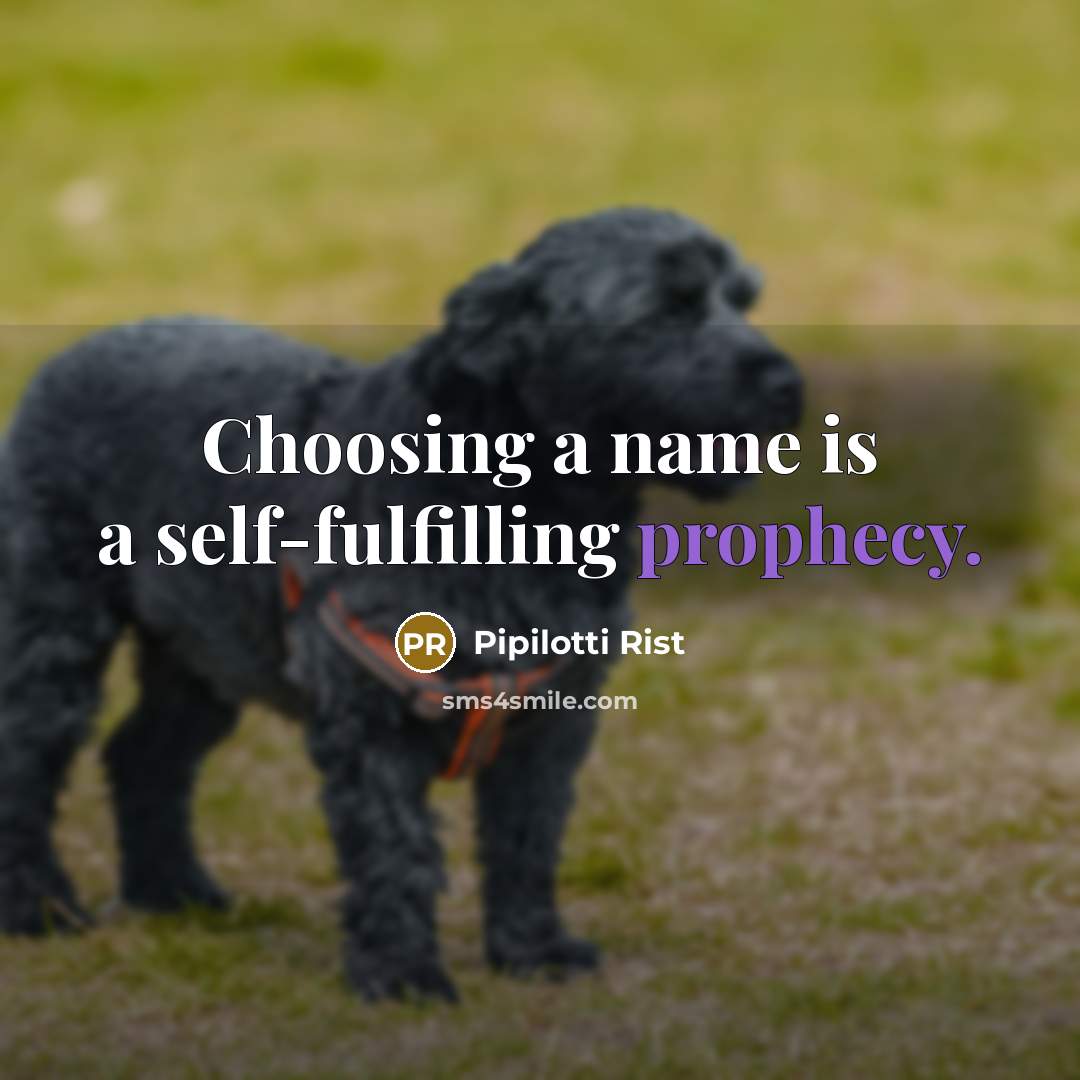 “Choosing a name is a self-fulfilling prophecy.…” quote by Pipilotti Rist