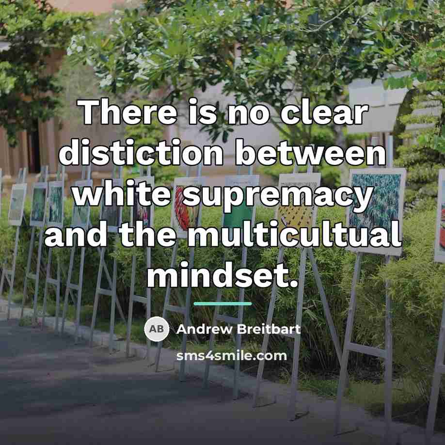“There is no clear distiction between white supremacy and the…” quote by Andrew Breitbart