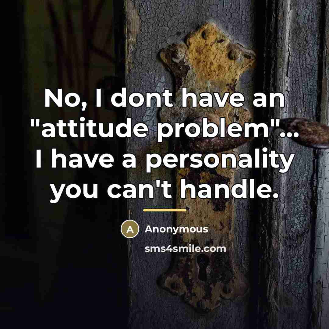 “No, I dont have an "attitude problem"... I have a…” quote by Anonymous