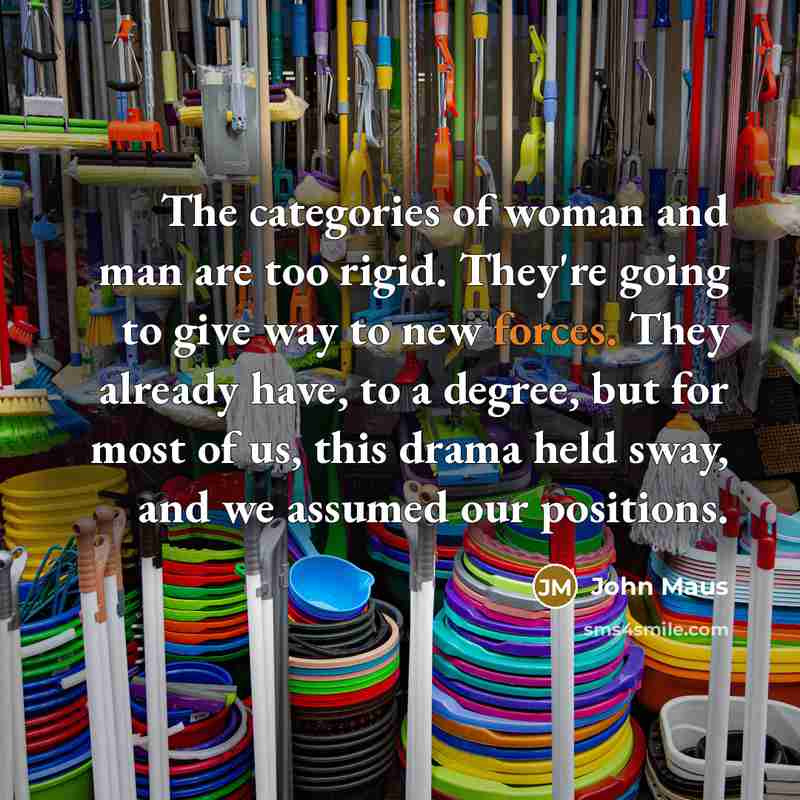 “The categories of woman and man are too rigid. They're…” quote by John Maus