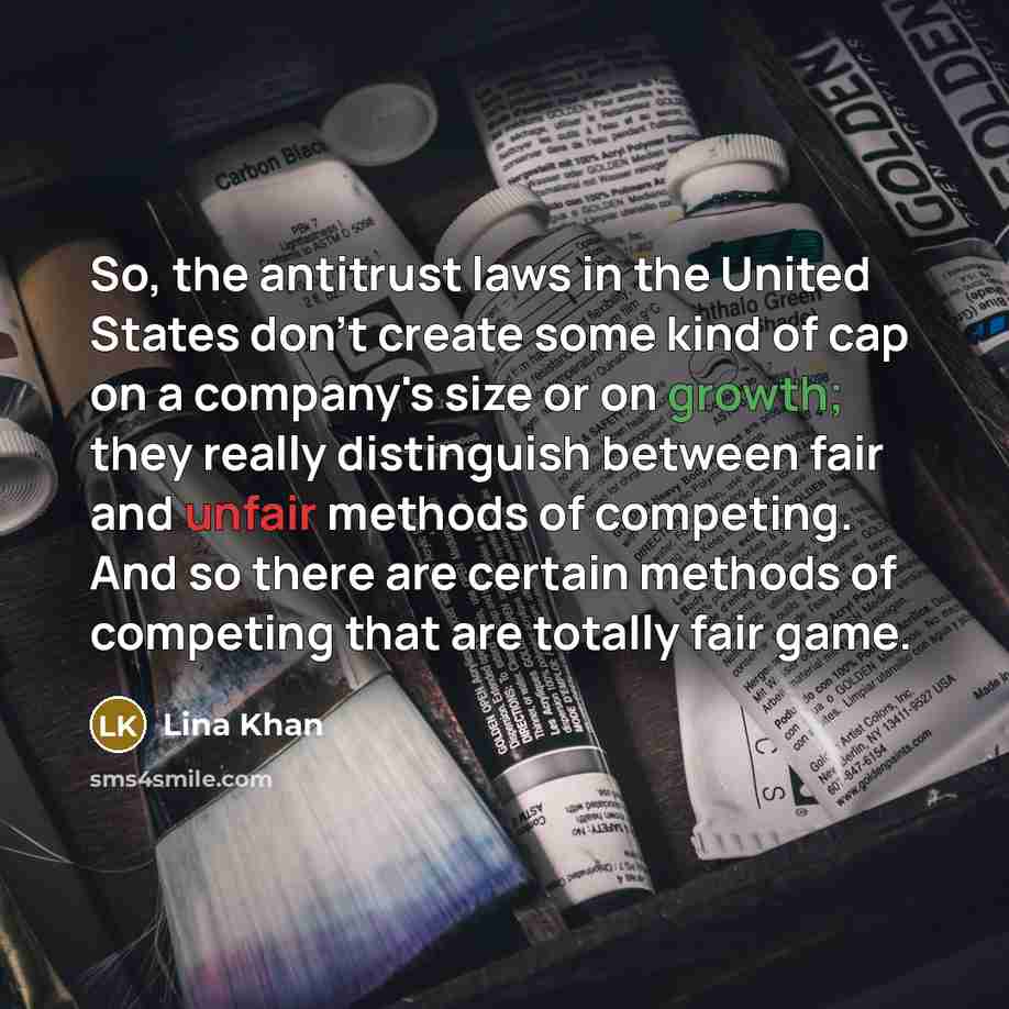 “So, the antitrust laws in the United States don't create…” quote by Lina Khan