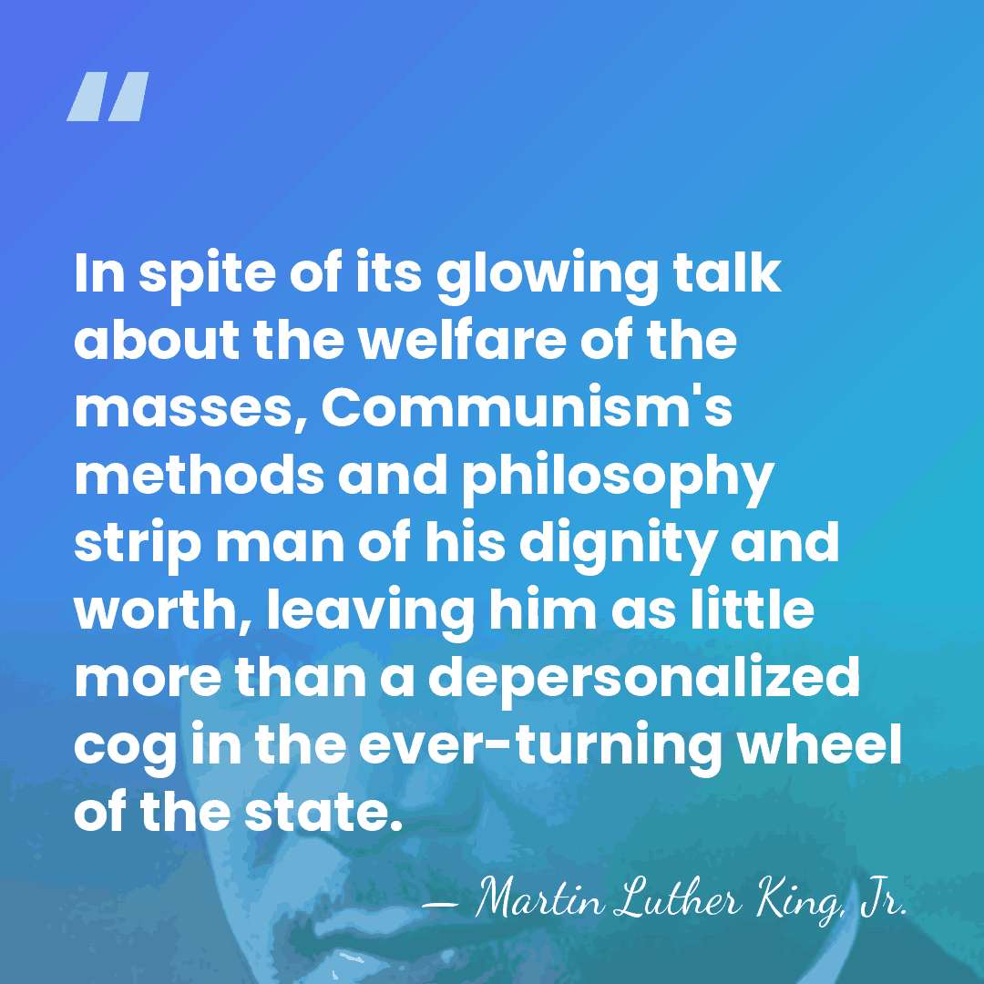 In spite of its glowing talk about the welfare of the masses,&hellip; - Martin Luther King, Jr.