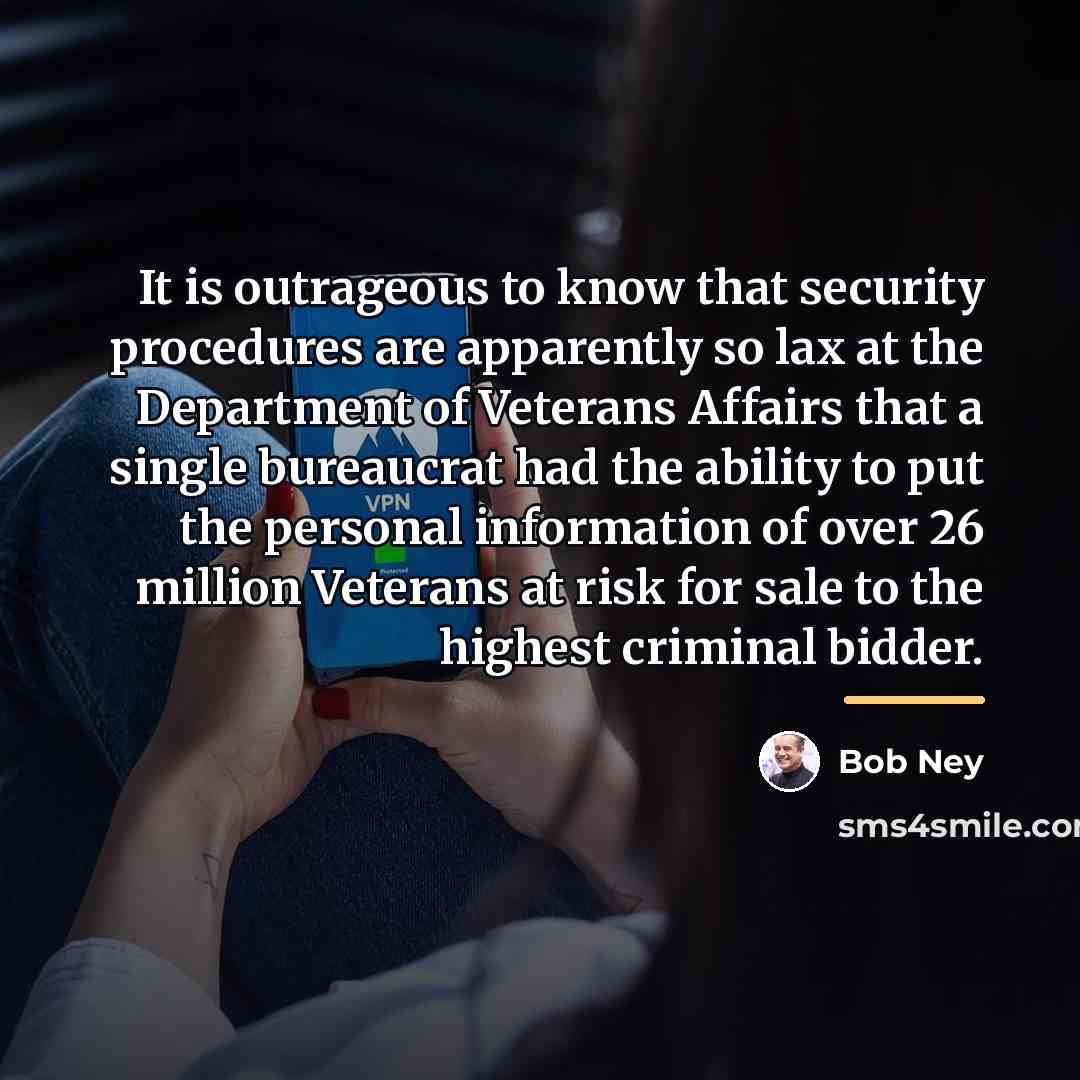 “It is outrageous to know that security procedures are apparently…” quote by Bob Ney