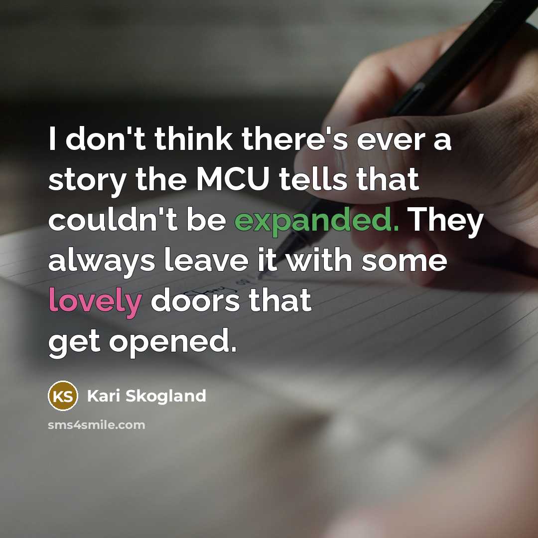 “I don't think there's ever a story the MCU tells…” quote by Kari Skogland