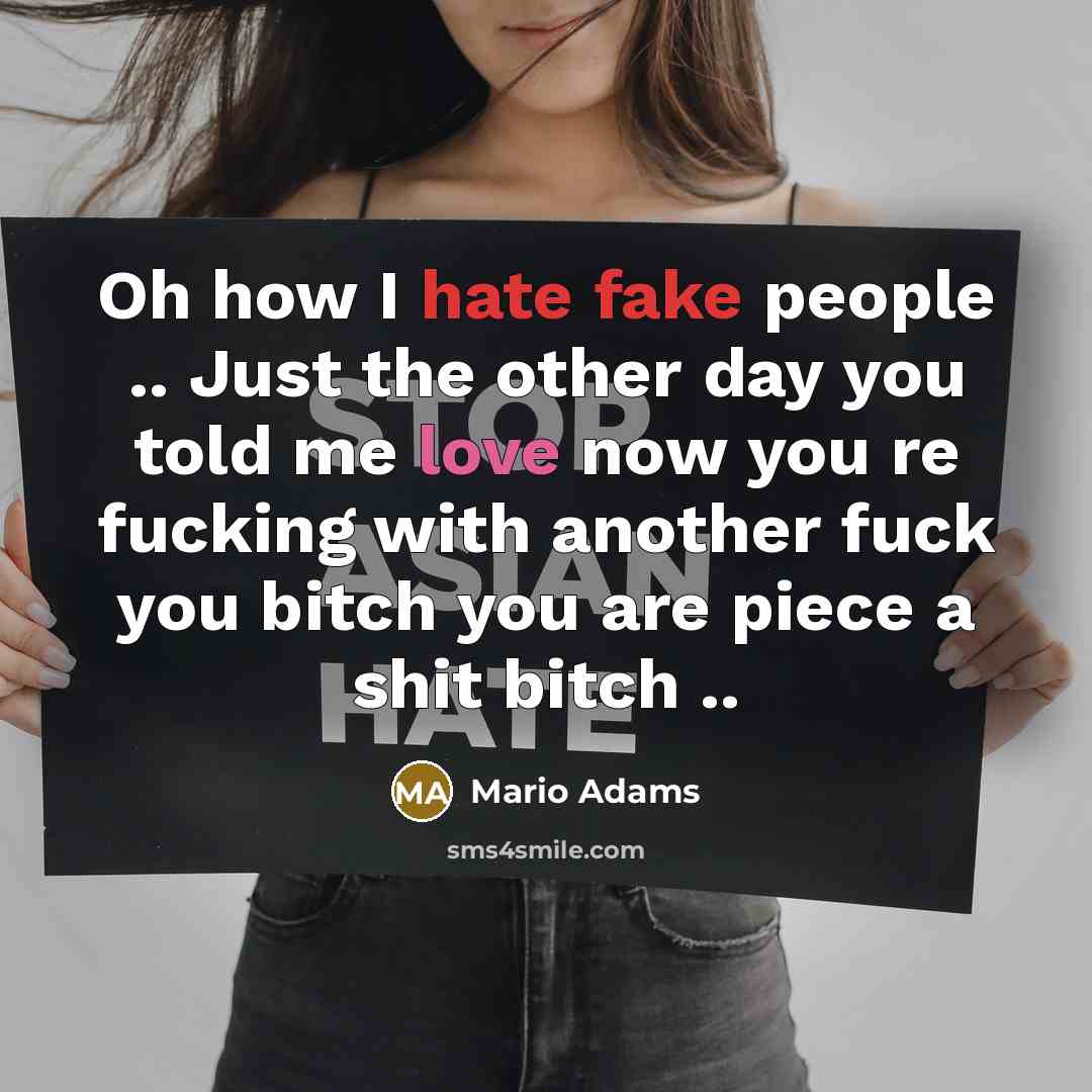 “Oh how I hate fake people .. Just the other…” quote by Mario Adams