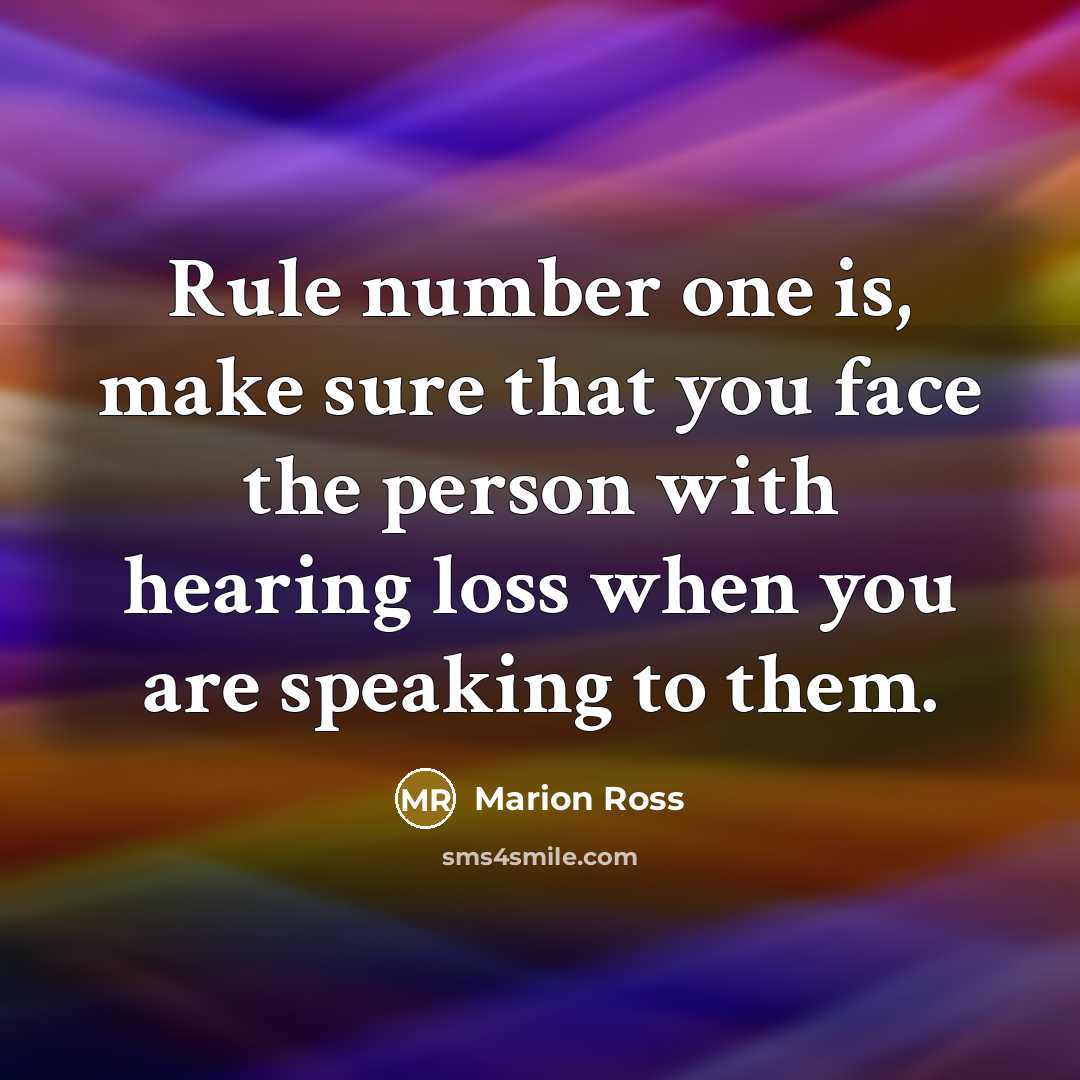 “Rule number one is, make sure that you face the…” quote by Marion Ross