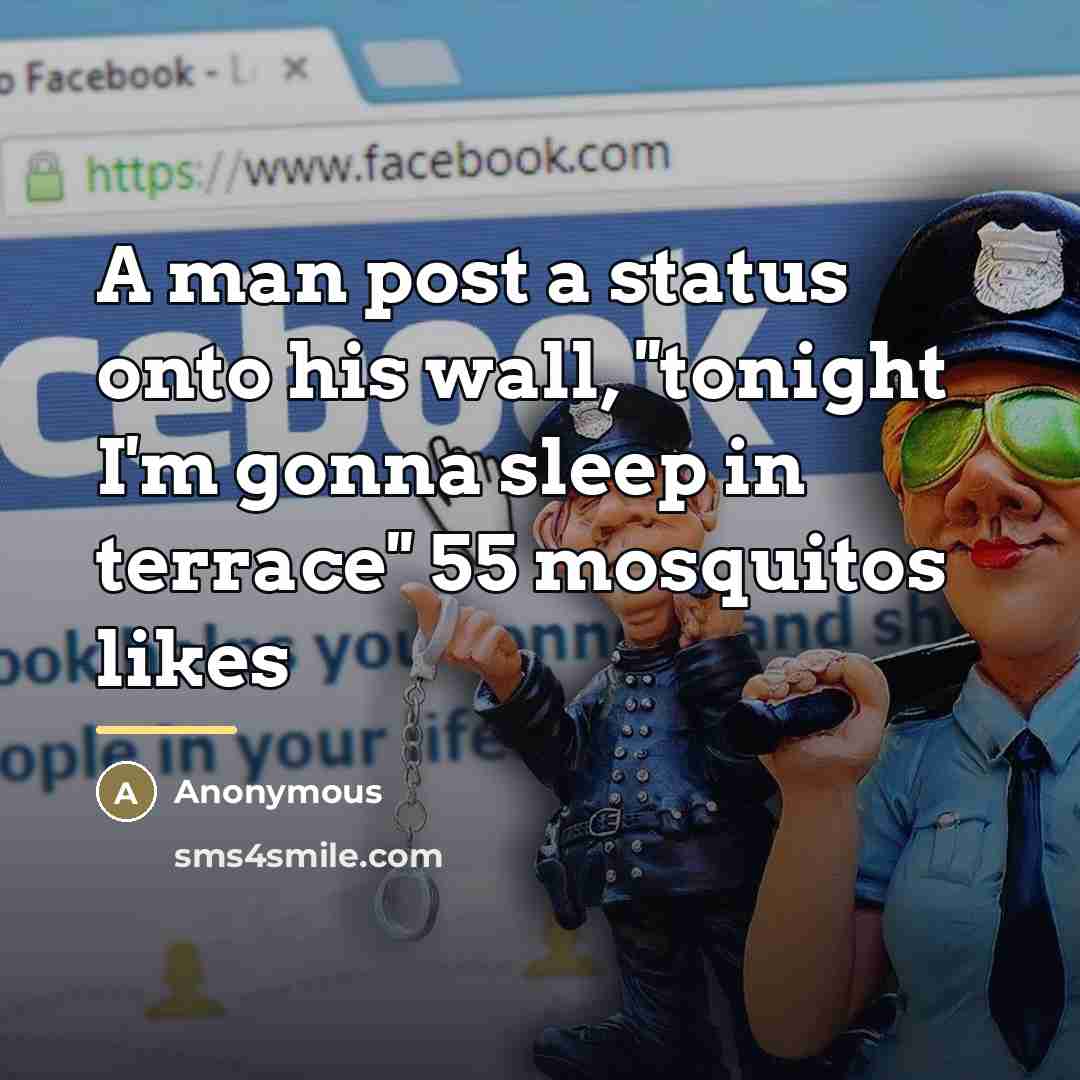 “A man post a status onto his wall, ''tonight I'm…” quote by Anonymous