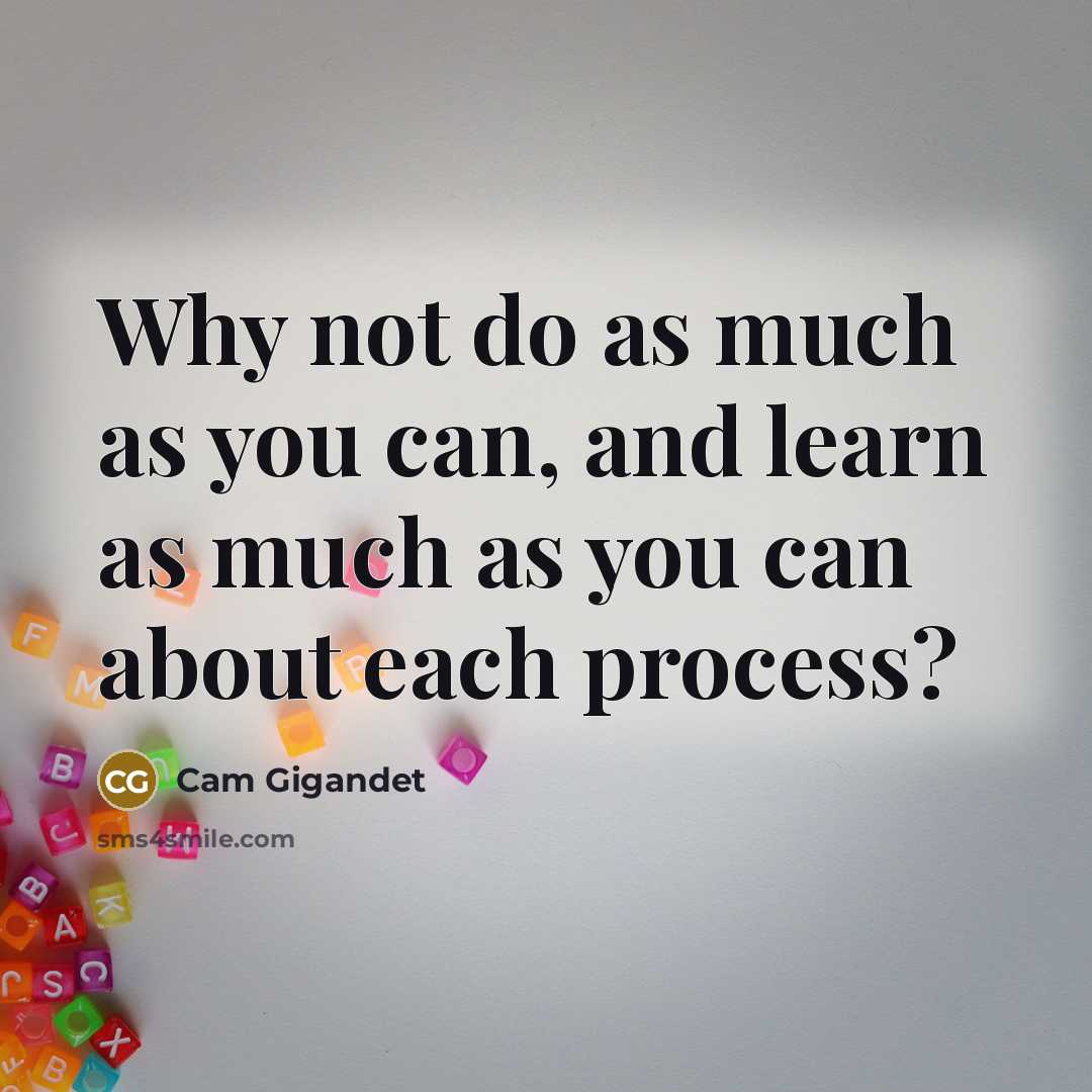 “Why not do as much as you can, and learn…” quote by Cam Gigandet