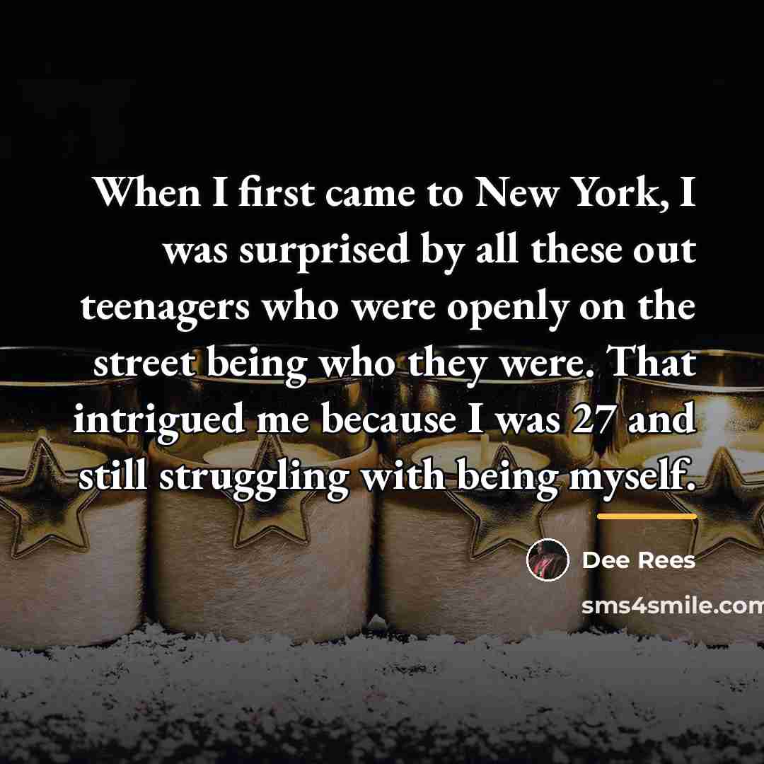 “When I first came to New York, I was surprised…” quote by Dee Rees