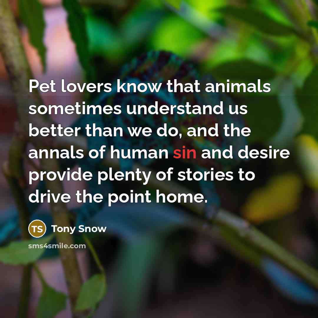 “Pet lovers know that animals sometimes understand us better than…” quote by Tony Snow