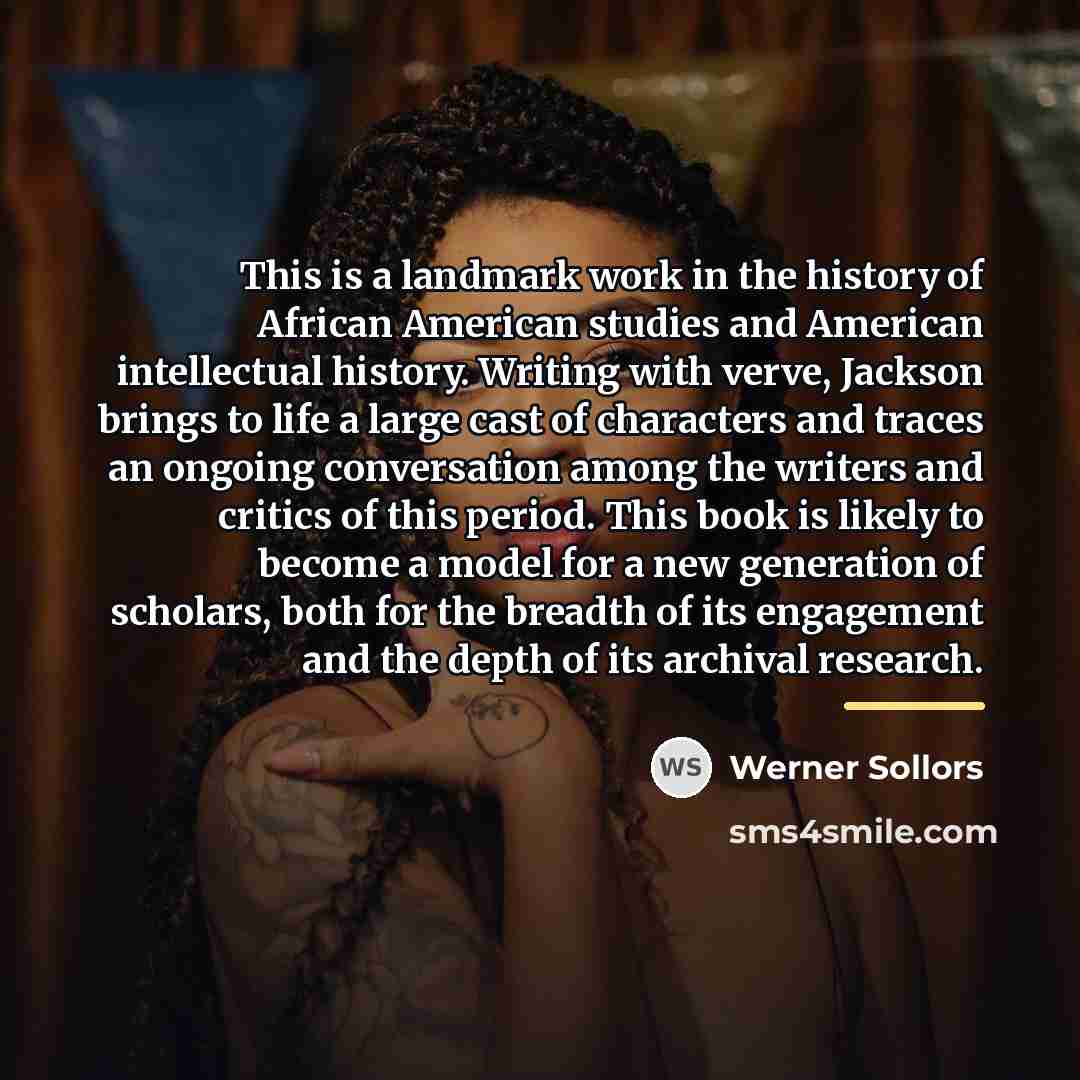 “This is a landmark work in the history of African…” quote by Werner Sollors
