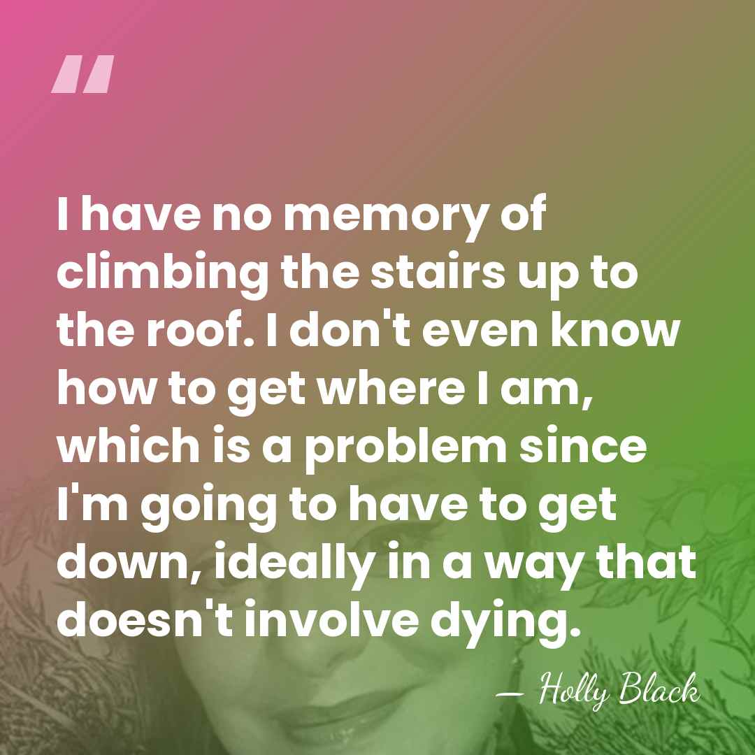 I have no memory of climbing the stairs up to the roof.&hellip; - Holly Black