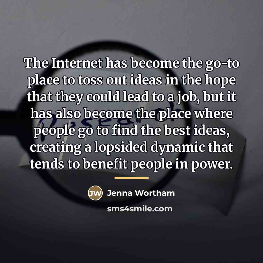 “The Internet has become the go-to place to toss out…” quote by Jenna Wortham