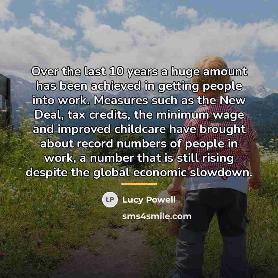 “Over the last 10 years a huge amount has been…” quote by Lucy Powell