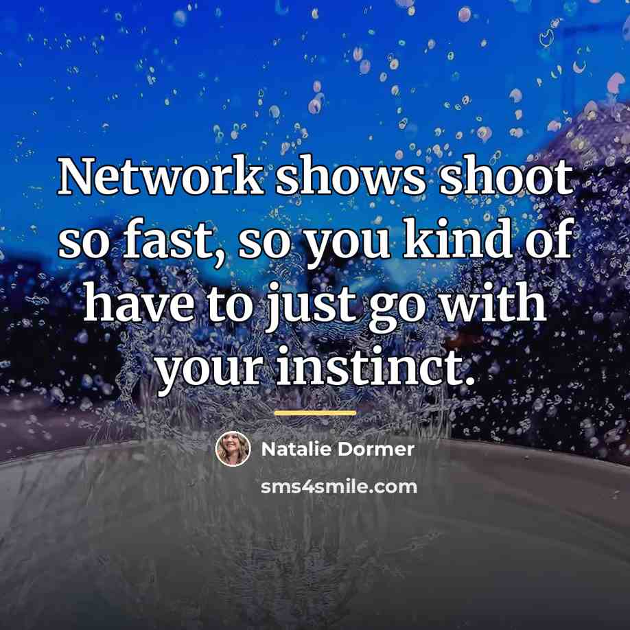 “Network shows shoot so fast, so you kind of have…” quote by Natalie Dormer