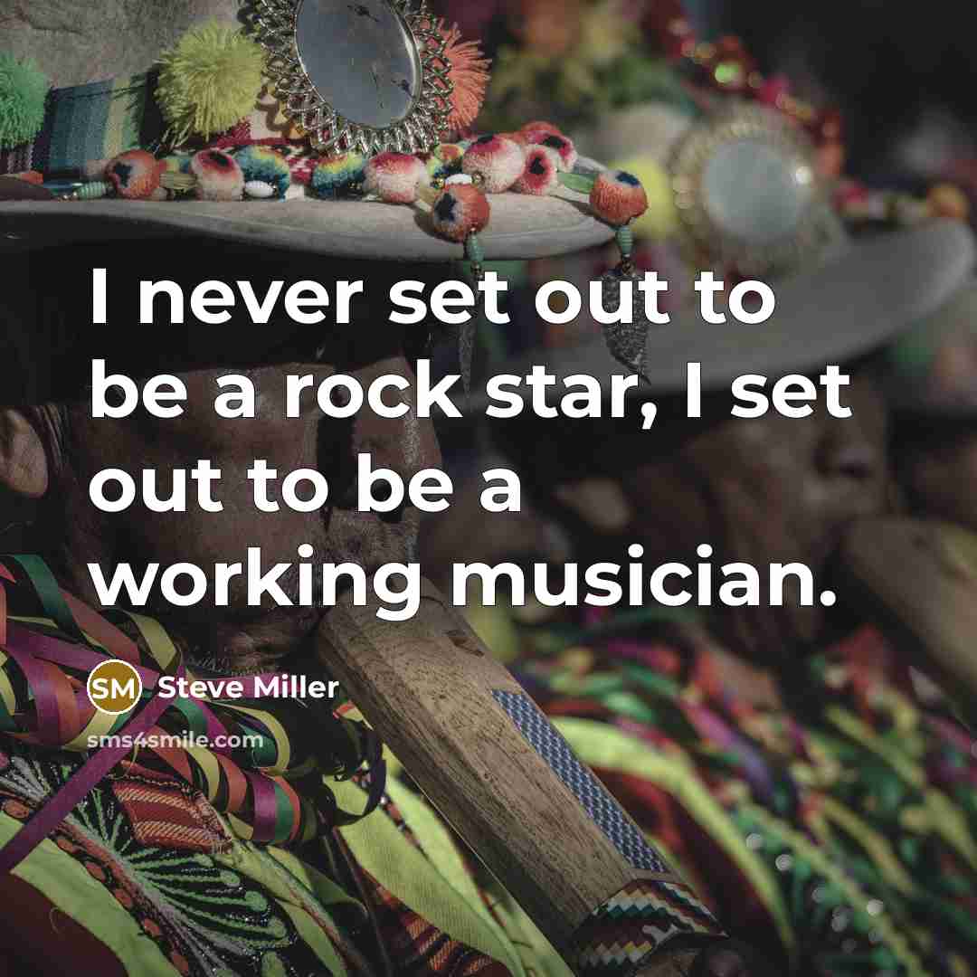 “I never set out to be a rock star, I…” quote by Steve Miller