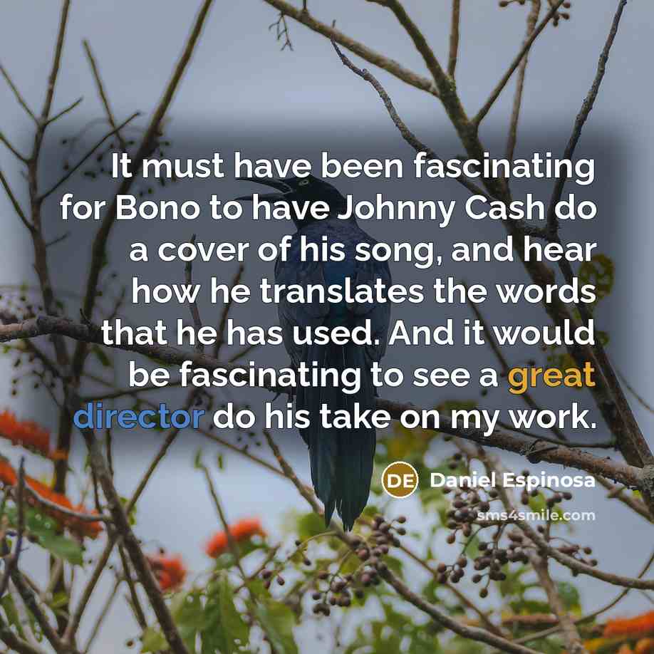 “It must have been fascinating for Bono to have Johnny…” quote by Daniel Espinosa
