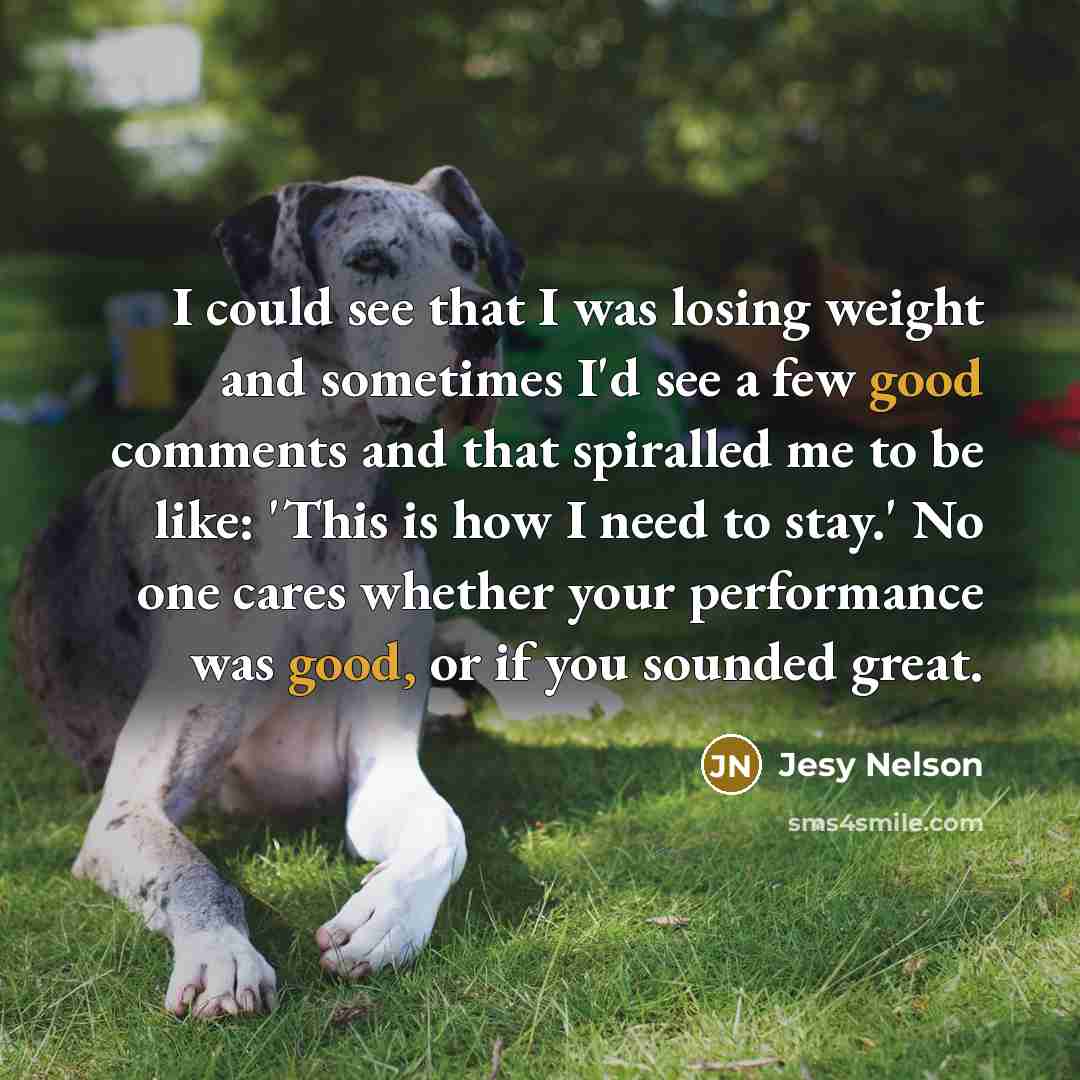“I could see that I was losing weight and sometimes…” quote by Jesy Nelson