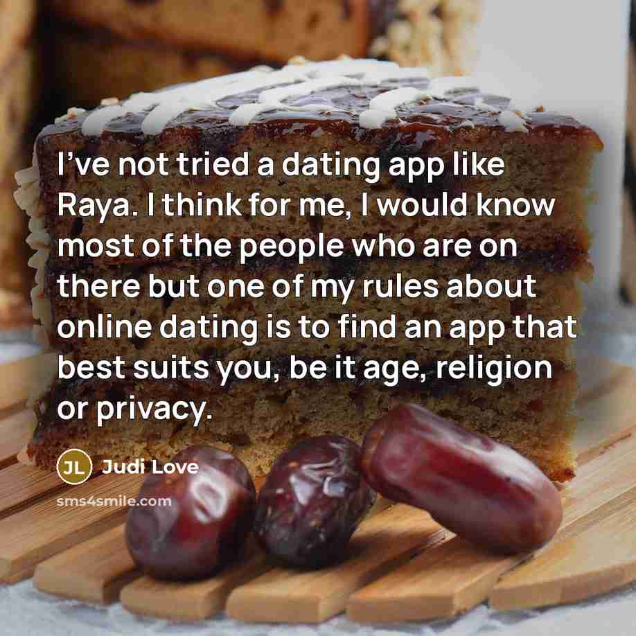“I've not tried a dating app like Raya. I think…” quote by Judi Love