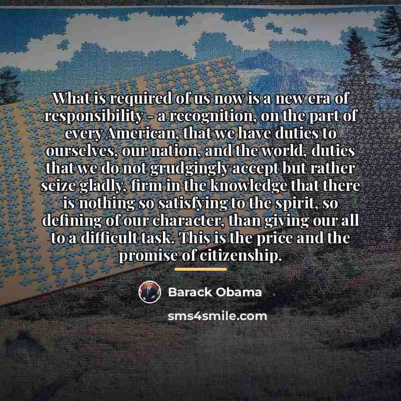 “What is required of us now is a new era…” quote by Barack Obama