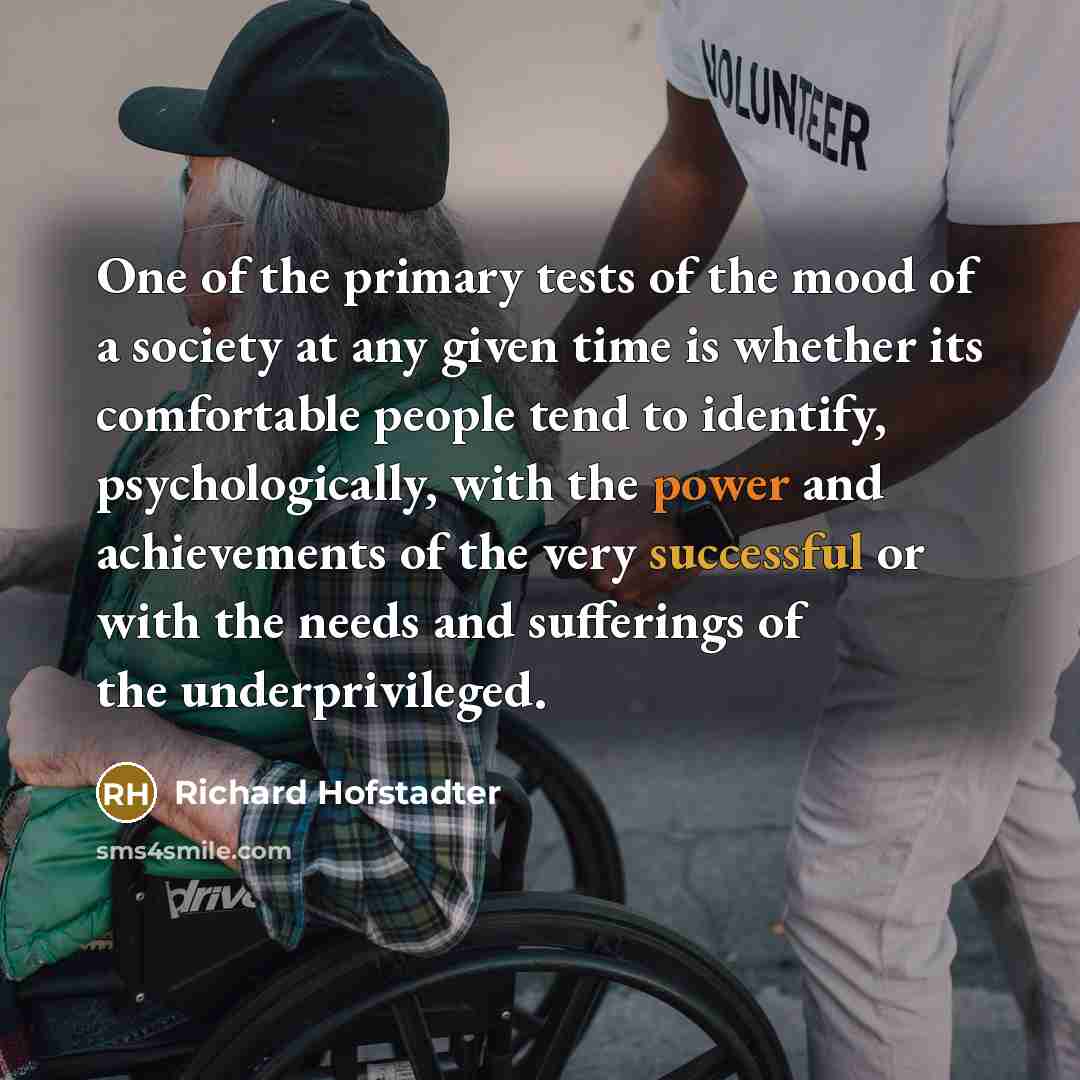 “One of the primary tests of the mood of a…” quote by Richard Hofstadter